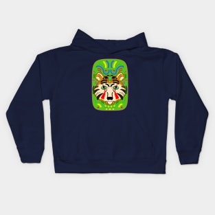 Tribal Carnival Tiger Card Kids Hoodie